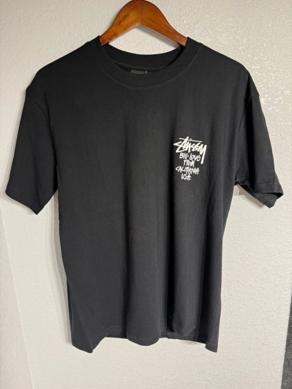 Stussy Big Love graphic T-shirt black size L